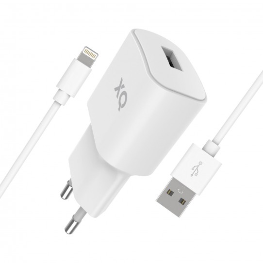 Xqisit Dual USB Travel Charger + Lightning Cable